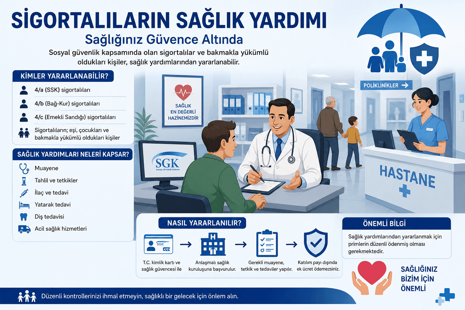 Sigortalıların sağlık yardımı hakkında bilinmesi gereken 54 soru 54 cevap