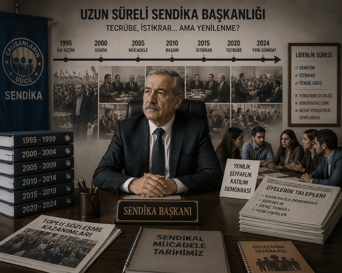 Çeyrek asır sendika başkanlığı yapmak yada koltuğa yapışmak