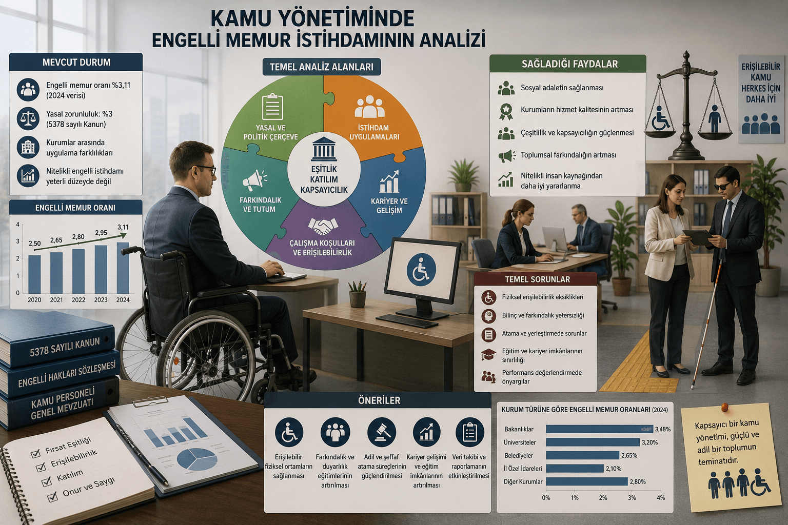 Kamu yönetiminde engelli memur istihdamının analizi